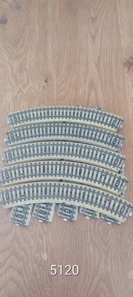 10 Märklin gebogen m-rails artikelnummer 5120, Wisselstroom, Rails, Ophalen of Verzenden, Zo goed als nieuw