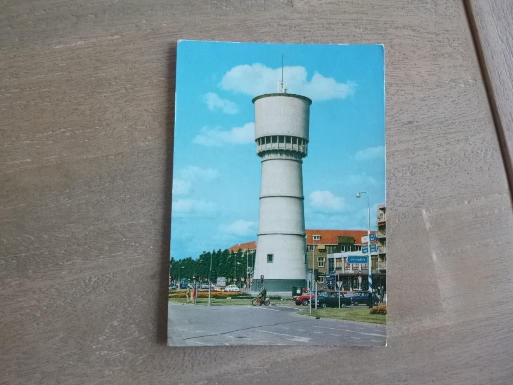 Den Helder, watertoren/auto 1975, Verzenden, 1960 tot 1980, Gelopen, Noord-Holland