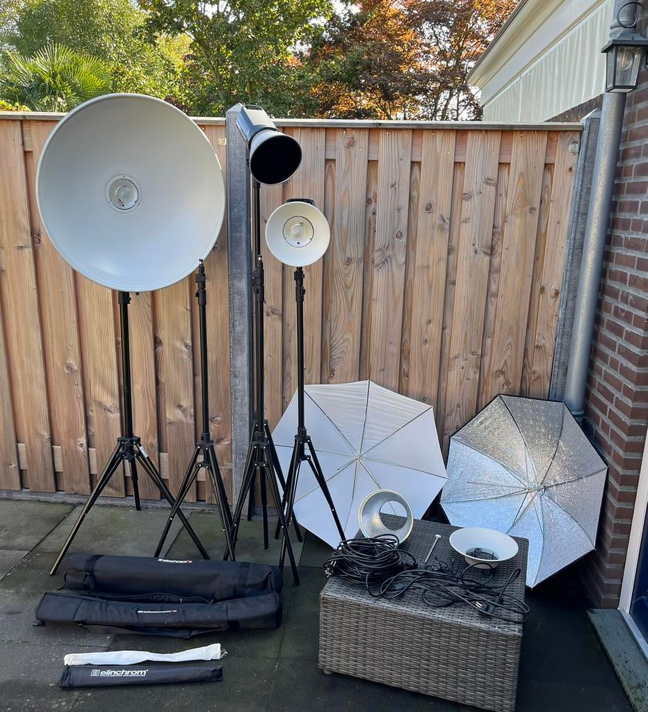 Elinchrom uitgebreide fotostudio, Ophalen, Zo goed als nieuw, Overige merken