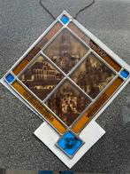 Uniek Glas-in-lood paneel "Bergen 700" Puntgaaf!, Minder dan 80 cm, Overige typen, Ophalen of Verzenden, Zo goed als nieuw