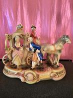 Gräfenthal porseleinen beeldje: koets met paarden en figuren, Ophalen of Verzenden