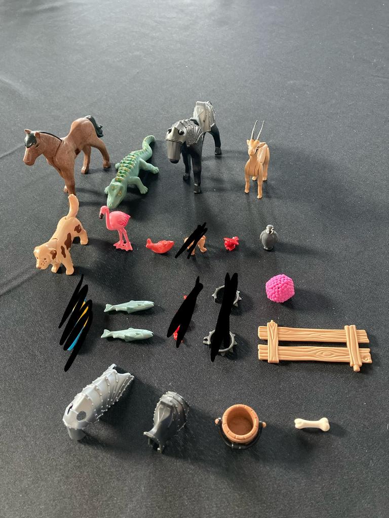 Playmobil krokodil, flamingo ed…, Ophalen of Verzenden, Zo goed als nieuw