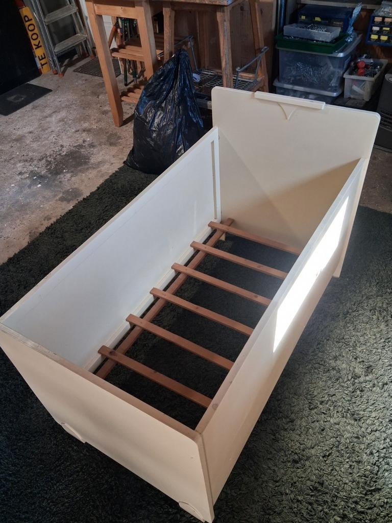 Vintage Ledikantje Jaren '60 - Compleet met Beddengoed, Ophalen, Overige materialen, Gebruikt, Wit
