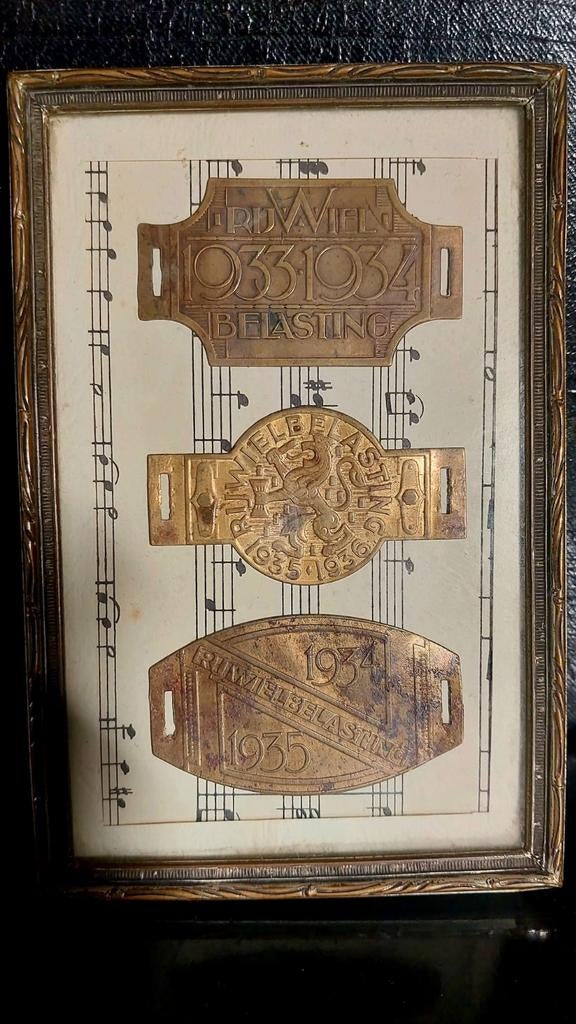 Rijwielbelasting plaatjes, Ophalen of Verzenden, Gebruikt