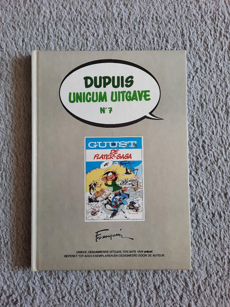 Dupuis Unicum uitgave nr 7, Guust de Flater saga, Gelezen, Eén stripboek, Ophalen of Verzenden, André Franquin