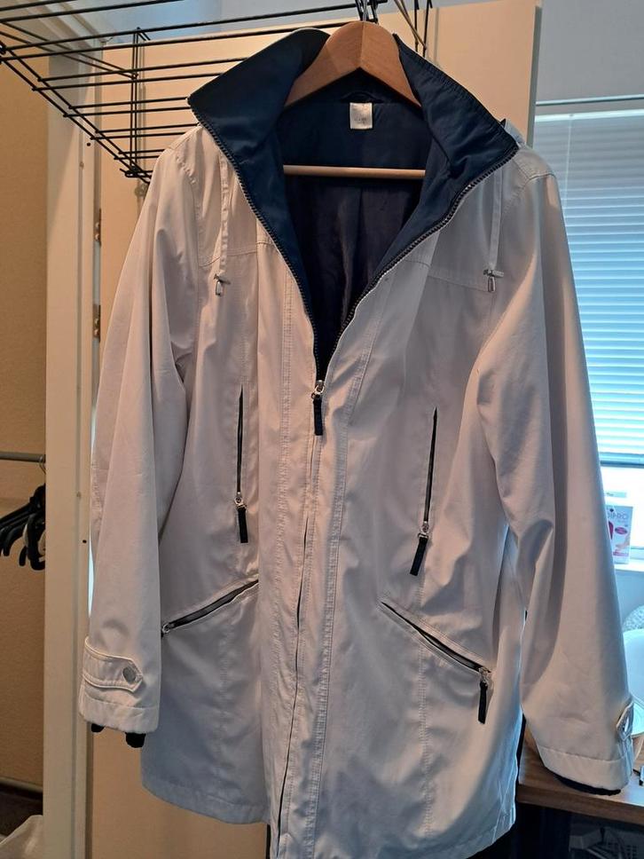 MOOI WIND EN WATERDICHT ZOMERJACK MAAT 44 46 IN PRIMA STAAT, Kleding | Dames, Jassen | Zomer, Zo goed als nieuw, Wit, Ophalen of Verzenden
