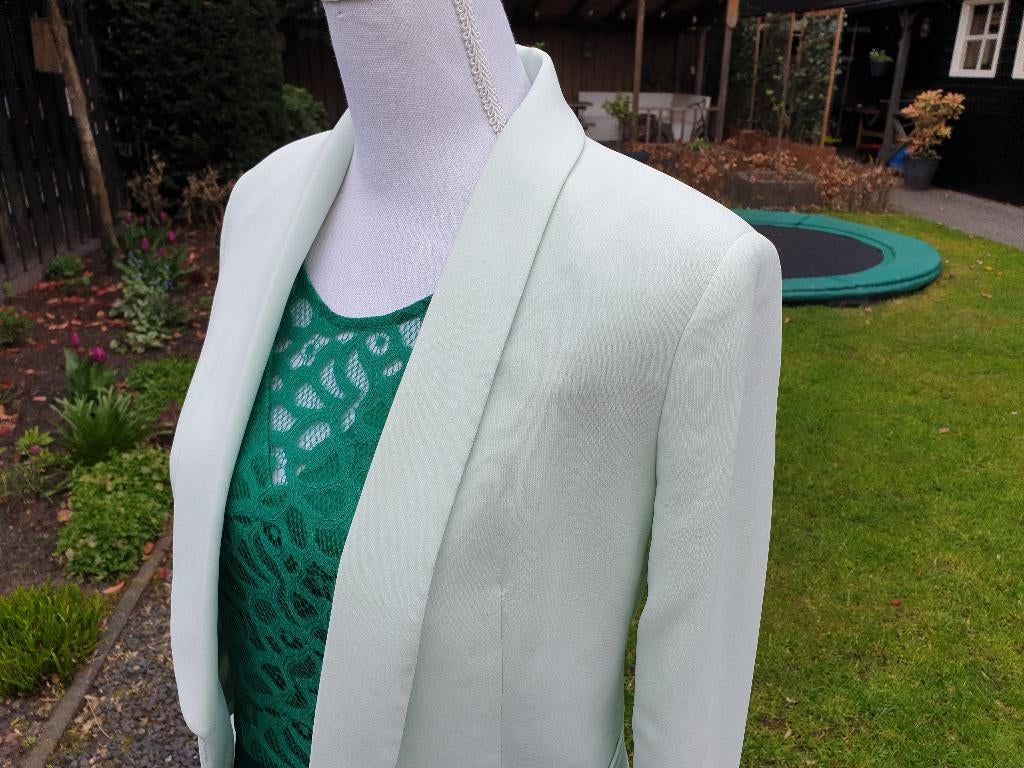 Mintgroene blazer Mango maat xs, Mango, Ophalen of Verzenden, Zo goed als nieuw, Jasje