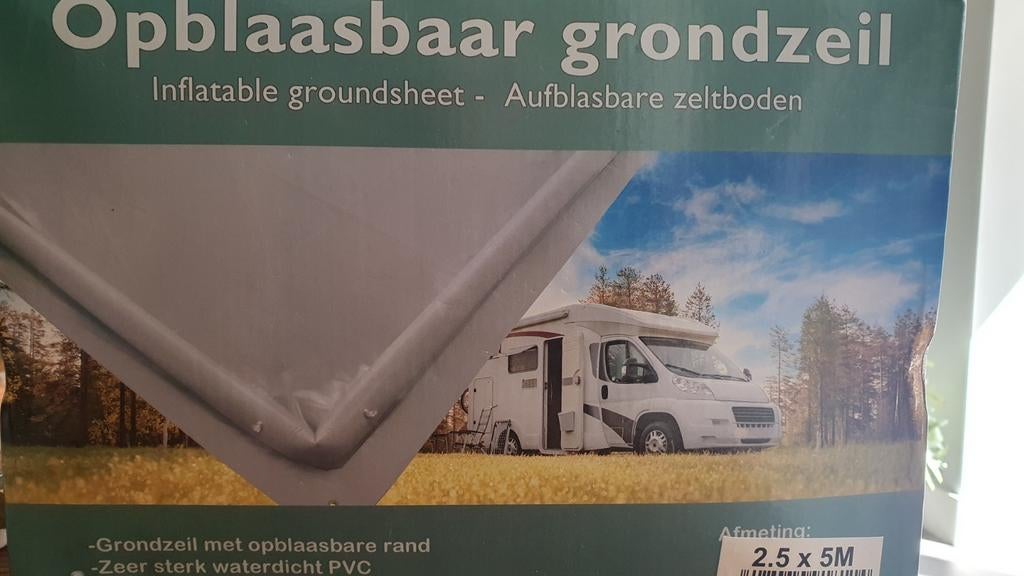 Opblaasbaar grondzeil, 250 cm / 500 cm, nieuw in doos., Caravans en Kamperen, Caravan accessoires, Ophalen, Nieuw