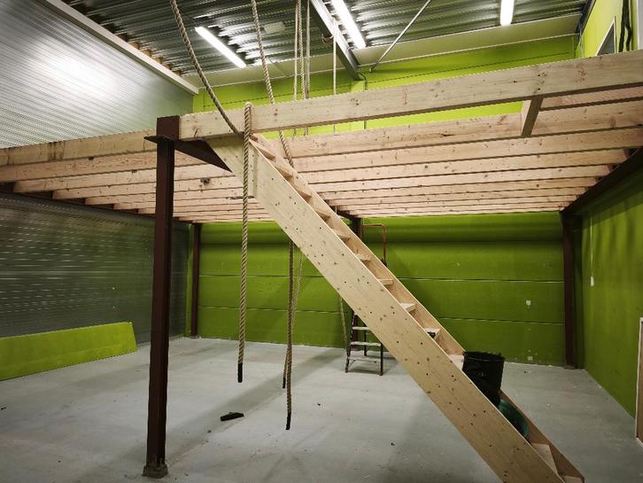 Stalen Frame Zolder 65m2 / Magazijn verdiepingsvloer, Doe-het-zelf en Verbouw, Overige Doe-het-zelf en Verbouw, Zo goed als nieuw