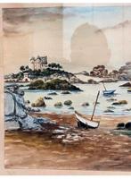 Raymond BLOSSIER 1925-13 Schilderij Calvaire zee Olieverf, Ophalen of Verzenden