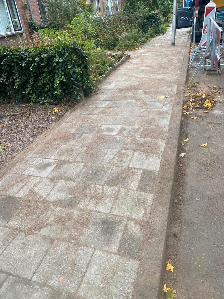 Stratenmakers en oppermannen gezocht, Tuin en Terras, Tegels en Klinkers, Zo goed als nieuw, Terrastegels, Beton, Ophalen of Verzenden