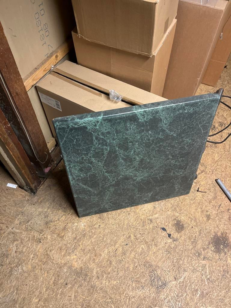 17 Tafelbladen 60x60 - Groen Marmerlook, Ophalen of Verzenden, Gebruikt, Vierkant, Overige materialen