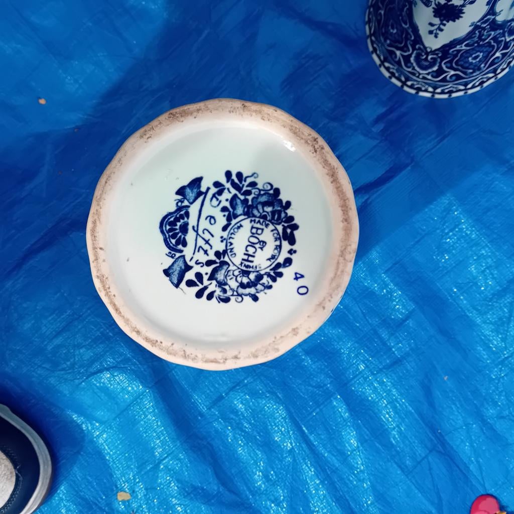 Twee Delfts blauwe vazen, Antiek en Kunst, Ophalen of Verzenden
