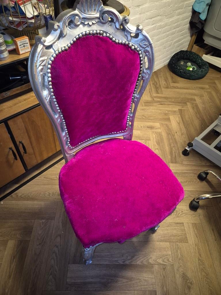 Roze barok stoel, Huis en Inrichting, Stoelen, Ophalen, Gebruikt, Overige kleuren, Eén