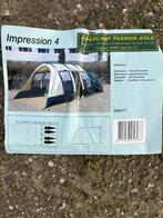 Koepel bungalowtent 4p met vast grondzeil, Ophalen, Gebruikt