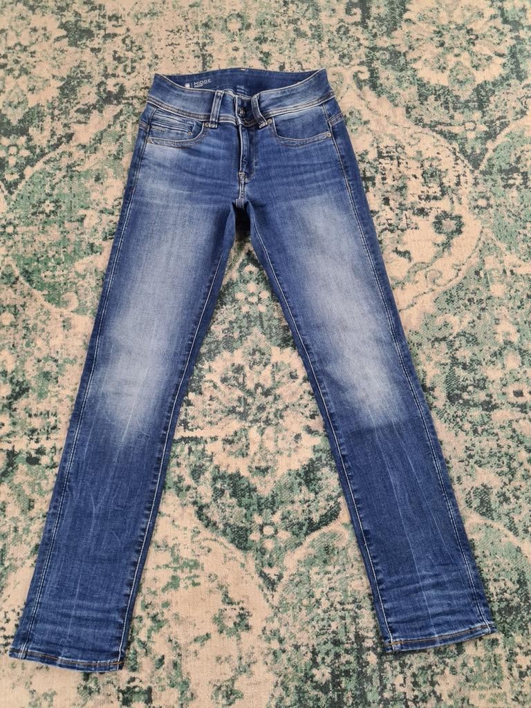 G-star midge straight W27 L30 STRETCH WMN Tulsi2730 Blauw, Blauw, Ophalen of Verzenden, W27 (confectie 34) of kleiner, G-STAR RAW