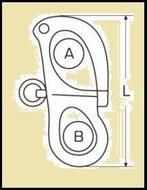296200 Snapsluiting + vast oog RVS. Br.kr. 2.800 kg. € 9,95, Ophalen of Verzenden, Nieuw, Overige typen