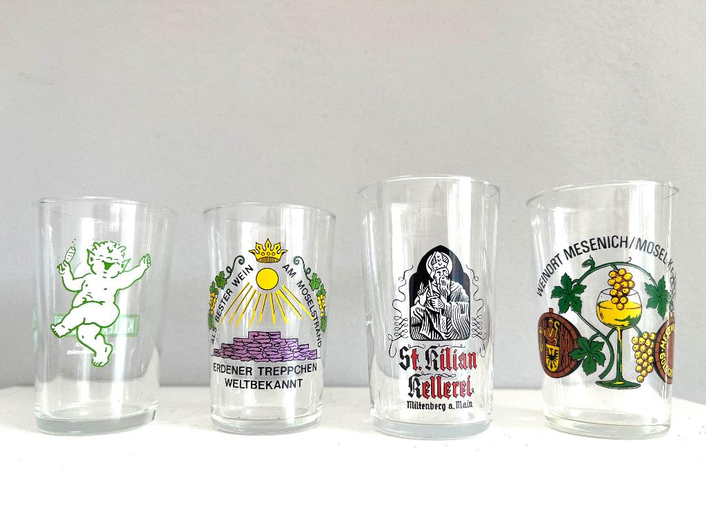 Vijf glaasjes voor Moeselwijn, Ophalen of Verzenden, Zo goed als nieuw, Borrel- of Shotglas