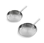 Koekenpannenset BK Bright RVS 24/28cm, Verzenden, Nieuw, Rvs, Keramische plaat