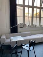 Marmeren bistro tafeltje - Wit marmer, zwart metalen poot, Ophalen, Gebruikt, Vierkant, Tot twee personen