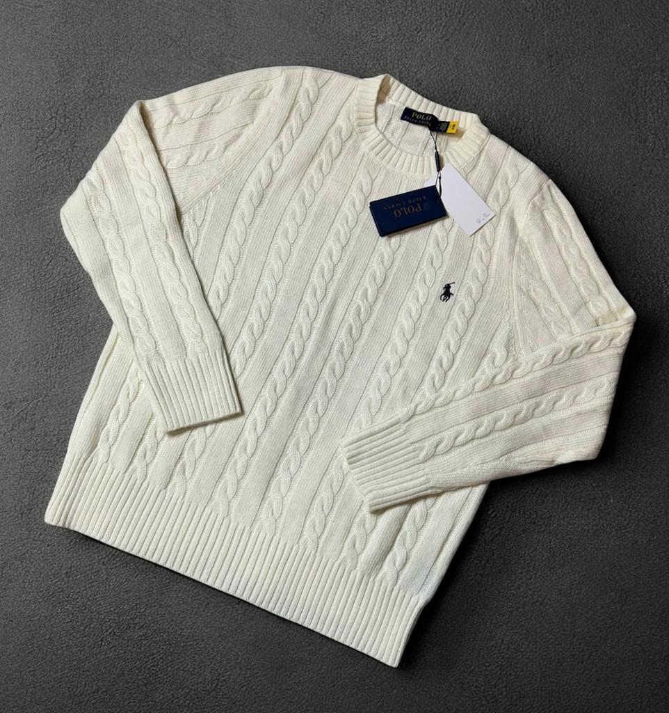 Nieuwe Ralph Lauren sweater - Crème maat M, Ophalen of Verzenden, Nieuw, Maat 48/50 (M), Wit