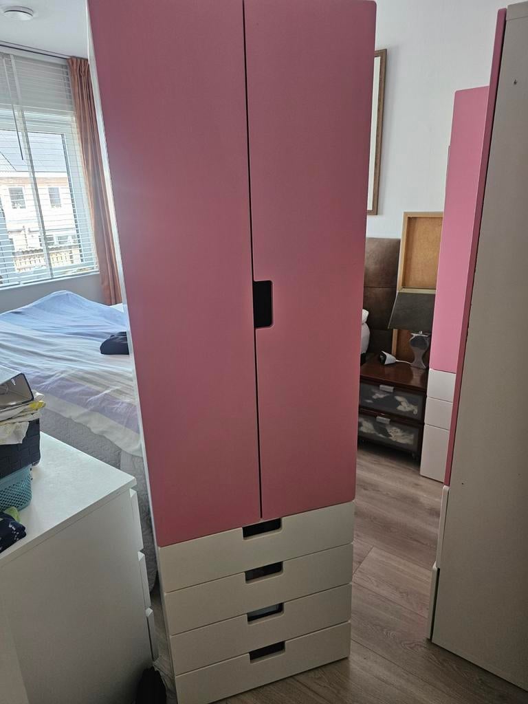 3 x roze en witte kledingkasten met lades van ikea, Huis en Inrichting, Kasten | Kledingkasten, Ophalen of Verzenden