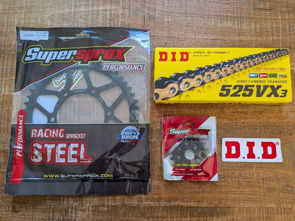 Kettingset Supersprox DID 525VX3 G&B X-ringketting 124N, Ophalen of Verzenden, Nieuw