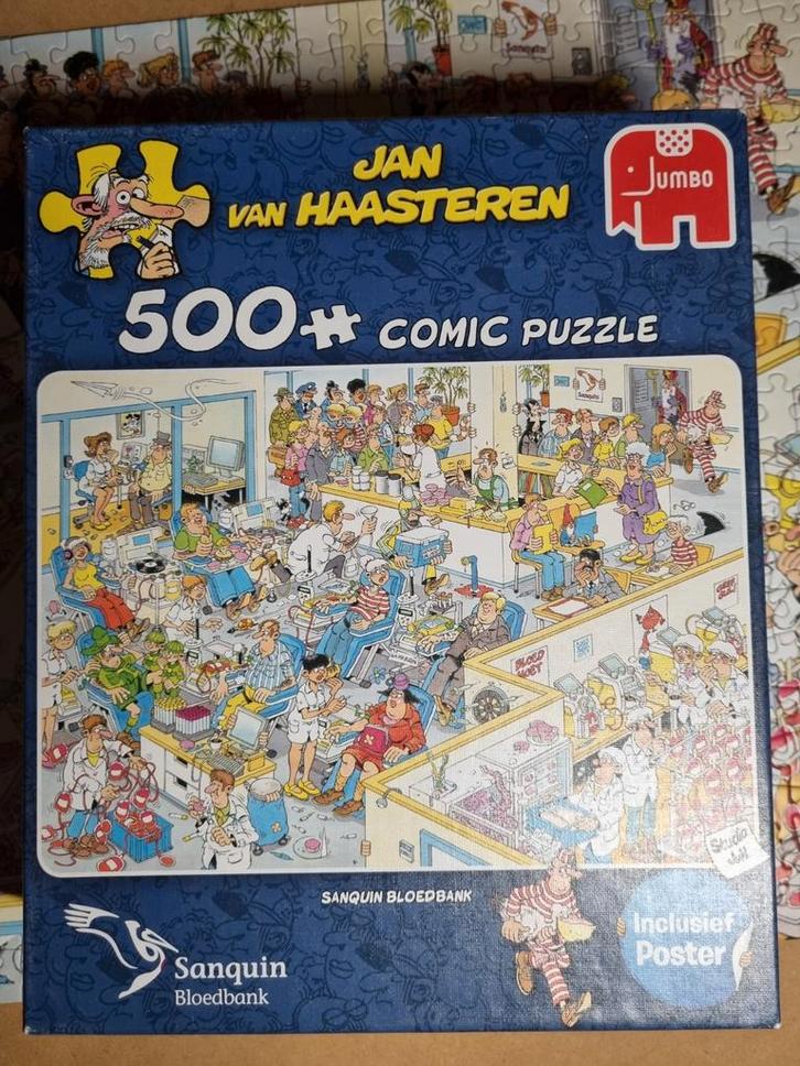 Jan van Haasteren Sanquin Bloedbank puzzel 500 stukjes, Hobby en Vrije tijd, Denksport en Puzzels, 500 t/m 1500 stukjes, Ophalen of Verzenden
