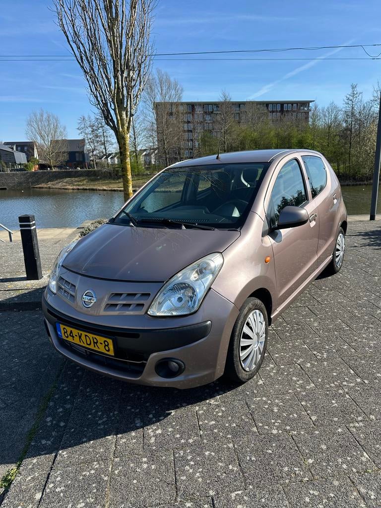 Nissan Pixo 1.0 50KW 5D 2009 Beige, Voorwielaandrijving, 200 kg, 4 stoelen, Origineel Nederlands