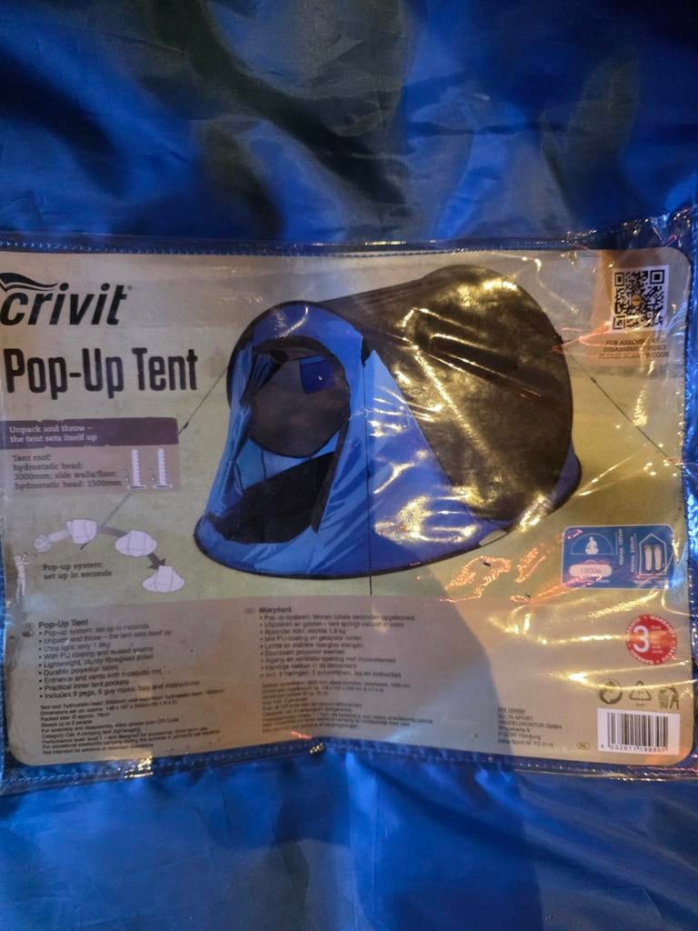 Popup tent 1persoons, Ophalen