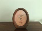 Mooie houten lijst kader ovaal met glas, Ophalen of Verzenden
