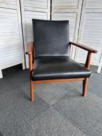 Vintage Scandinavische teakhouten fauteuil jaren 60, Huis en Inrichting, Fauteuils, Ophalen, Gebruikt, Vintage Scandinavisch jaren 60
