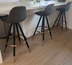 Barkrukken 4x, Ophalen, Hout, Met voetsteun, 60 tot 90 cm