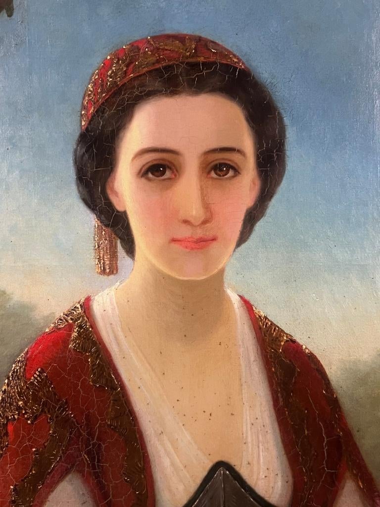19e-eeuws Romantisch Portret – Henry Scheffer (1800-1862), Antiek en Kunst, Ophalen of Verzenden