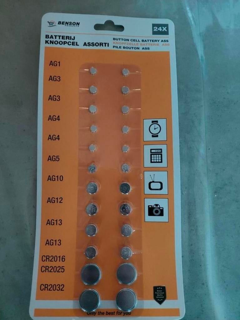 Benson Knoopcel Batterij Assorti 24x, Ophalen, Nieuw