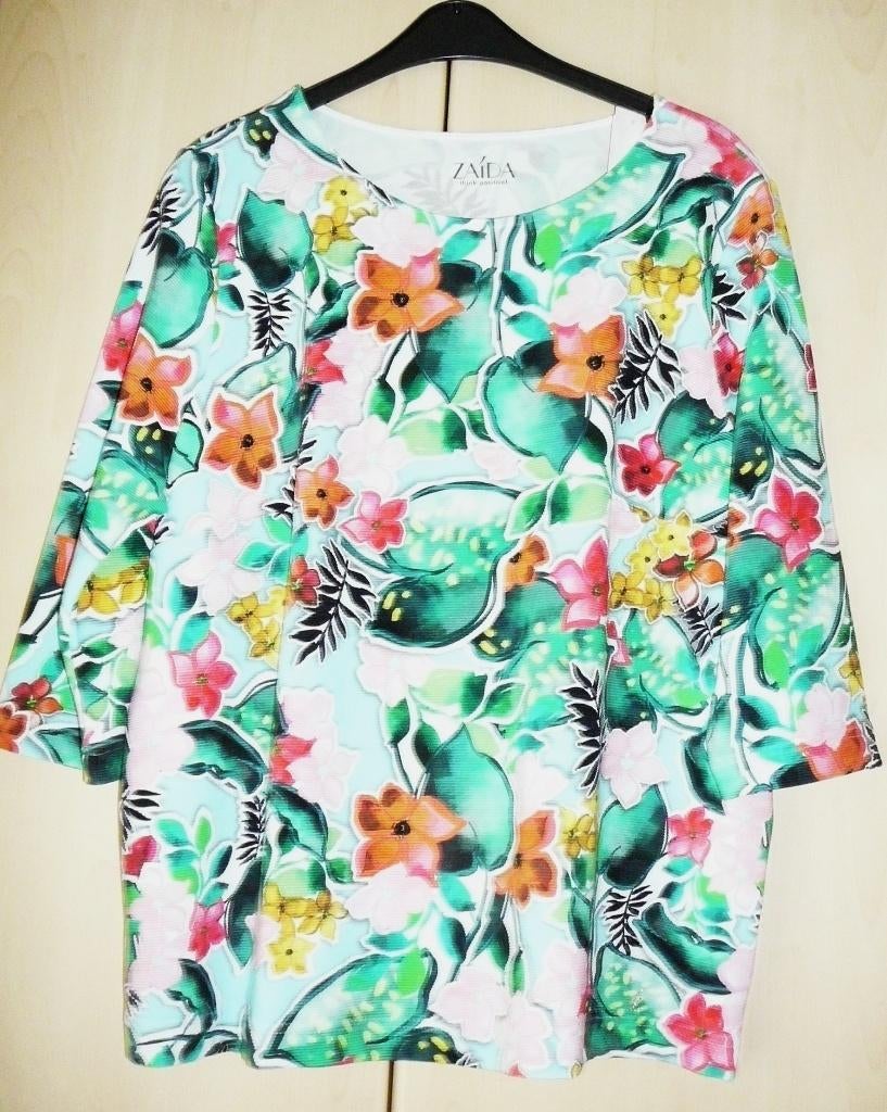 T SHIRT  frisse kleuren 3/4 mw maat 46 Zaida, Overige kleuren, Verzenden, Maat 46/48 (XL) of groter, Zo goed als nieuw