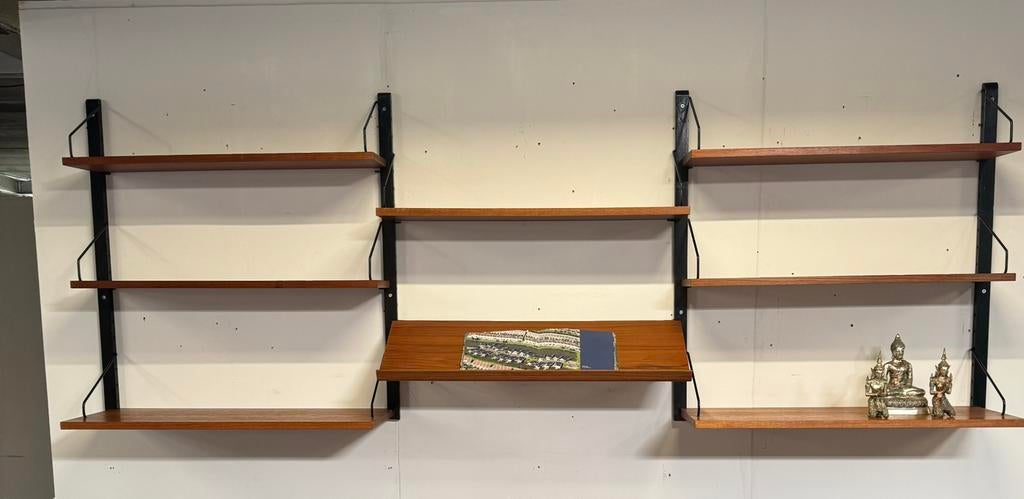 Poul Cadovius by Royal System vintage modulair wandsysteem, Met plank(en), Gebruikt, Teakhout, Ophalen of Verzenden