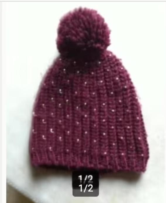 Dames muts bordeaux rood, Kleding | Dames, Mutsen, Sjaals en Handschoenen, Ophalen of Verzenden, Zo goed als nieuw, Muts