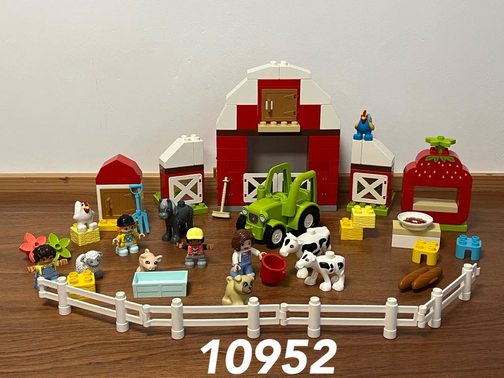 Duplo schuur tractor boerderij dieren  10952 (compleet), Ophalen of Verzenden, Zo goed als nieuw, Complete set, Duplo