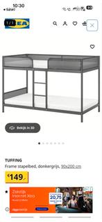 Stapelbed met matrassen 90x200 - Zo goed als nieuw, Ophalen of Verzenden, Zo goed als nieuw, Stapelbed