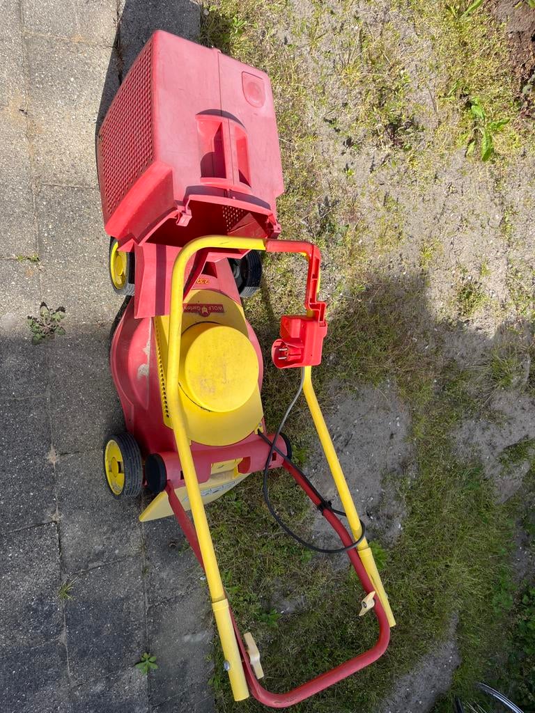 Wolf-Garten Elektrische Grasmaaier met Opvangbak, Tuin en Terras, Grasmaaiers, Ophalen, Cirkelmaaier, Gebruikt, Elektrische grasmaaier