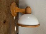 Vintage Steinhauer licht houten wandlampje met kunststof kap, Ophalen of Verzenden, Zo goed als nieuw, Hout