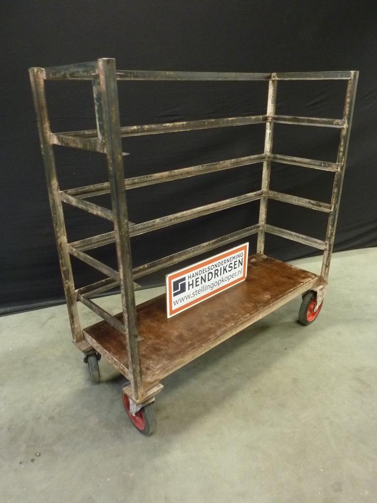 Fraaie Vintage transportwagen / etagewagen / zware kar, Gebruikt, Transportkar, Handelsonderneming Hendriksen, 100 liter of meer