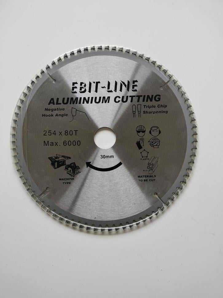 Ebit-line aluminium zaagblad 254x80t, Ophalen of Verzenden, Nieuw