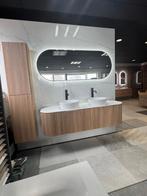 Design Sanitair: Rond Badkamermeubel 160cm Eiken, 60 cm of meer, Nieuw, Minder dan 5 m², Wandtegels