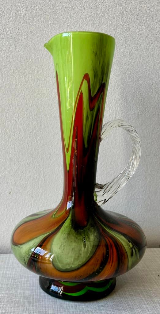 Vintage Opaline vaas ontwerp Carlo Moretti Italië, Ophalen of Verzenden