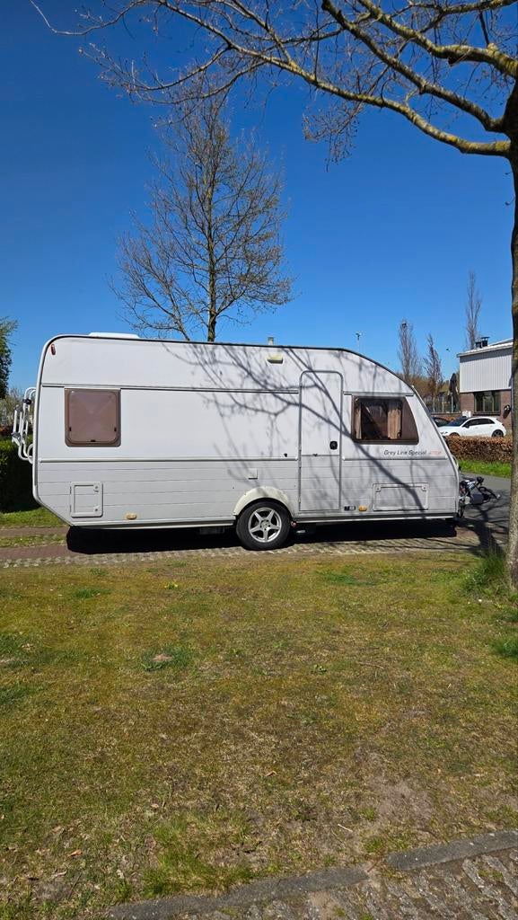Kip Grey Line Special 47TDB 2004 Bovag 2024 Voortent Mover, Caravans en Kamperen, Caravans, Omvormbare zithoek, Rondzit, Kip, Schokbreker