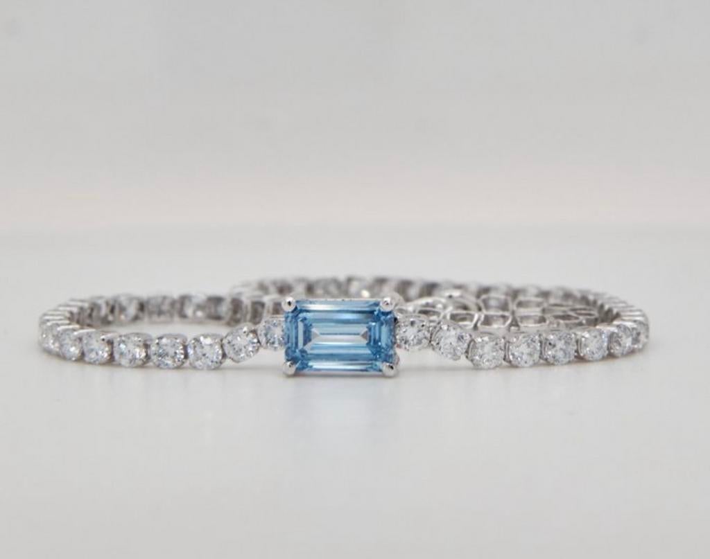 14k gouden diamanten tennis Armband, Ophalen of Verzenden, Zo goed als nieuw, Met edelsteen, Goud