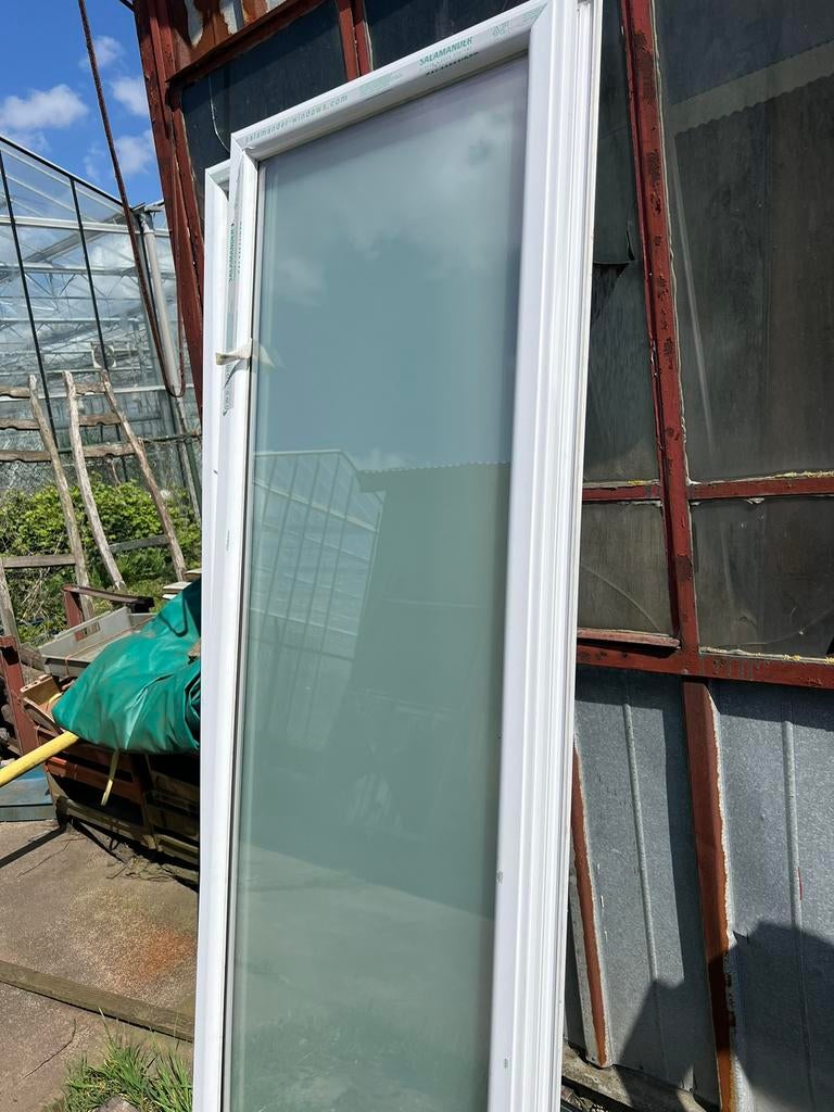 Kunstof melk glas deuren, Doe-het-zelf en Verbouw, Kozijnen en Schuifpuien, 75 tot 150 cm, Kunststof, Deurkozijn, Ophalen of Verzenden