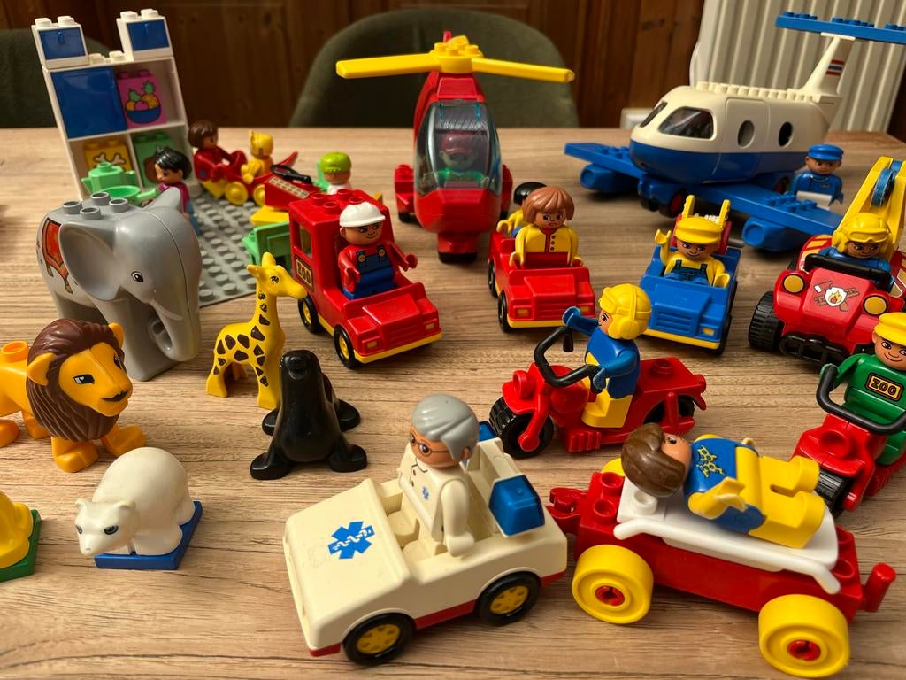 Grote collectie LEGO Duplo voertuigen en figuren, Ophalen, Inclusief minifiguren, Gebruikt, Overige thema's